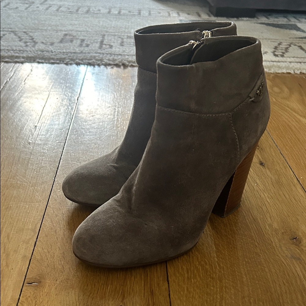 Tory Burch Taupe Ankle Booties